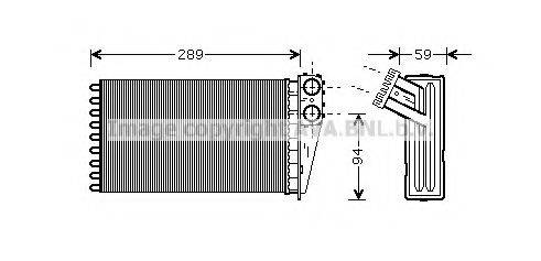 AVA QUALITY COOLING PE6227 Теплообмінник, опалення салону