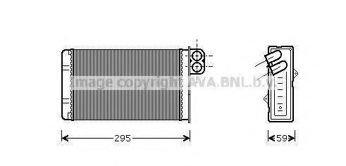 AVA QUALITY COOLING PE6240 Теплообмінник, опалення салону