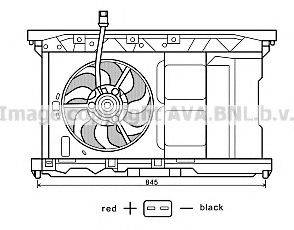 AVA QUALITY COOLING PE7549 Вентилятор, охолодження двигуна