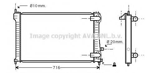 AVA QUALITY COOLING PEA2196 Радіатор, охолодження двигуна