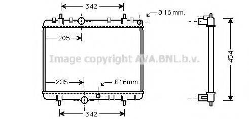 AVA QUALITY COOLING PEA2249 Радіатор, охолодження двигуна