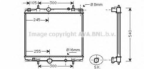 AVA QUALITY COOLING PEA2274 Радіатор, охолодження двигуна