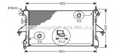 AVA QUALITY COOLING PEA2309 Радіатор, охолодження двигуна