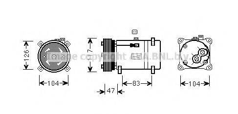 AVA QUALITY COOLING PEAK066 Компресор, кондиціонер