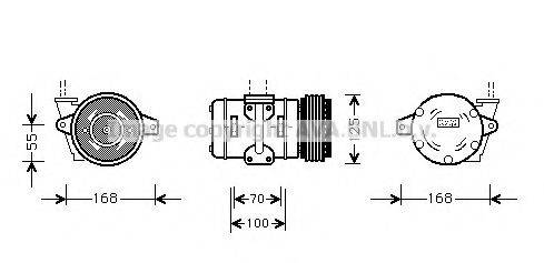 AVA QUALITY COOLING PRK036 Компресор, кондиціонер