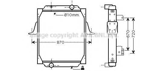 AVA QUALITY COOLING RE2041 Радіатор, охолодження двигуна