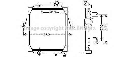 AVA QUALITY COOLING RE2059 Радіатор, охолодження двигуна