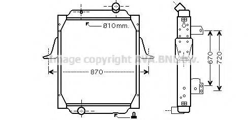 AVA QUALITY COOLING RE2067 Радіатор, охолодження двигуна