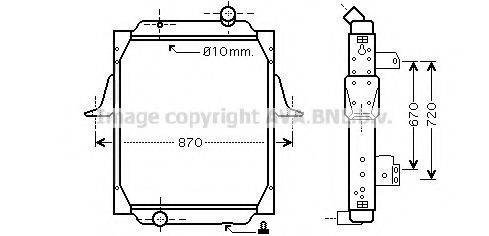 AVA QUALITY COOLING RE2070 Радіатор, охолодження двигуна