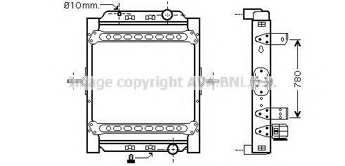 AVA QUALITY COOLING RE2073 Радіатор, охолодження двигуна