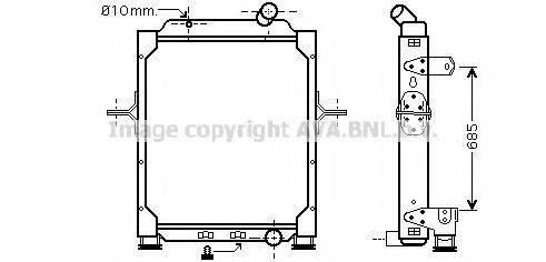 AVA QUALITY COOLING RE2074 Радіатор, охолодження двигуна