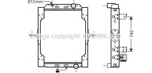 AVA QUALITY COOLING RE2086 Радіатор, охолодження двигуна