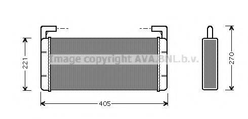 AVA QUALITY COOLING RE6015 Теплообмінник, опалення салону