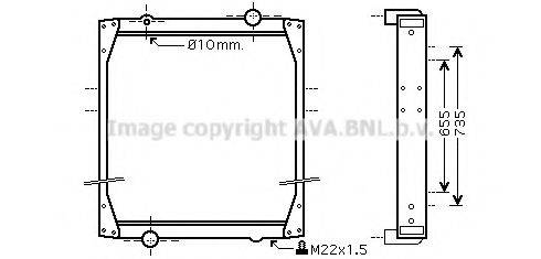 AVA QUALITY COOLING REA2010 Радіатор, охолодження двигуна