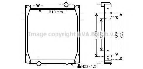 AVA QUALITY COOLING REA2011 Радіатор, охолодження двигуна