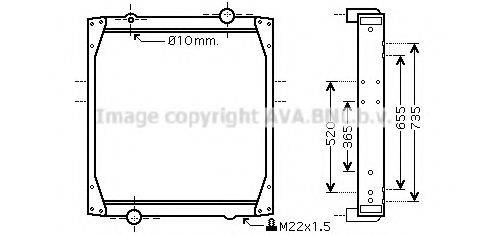 AVA QUALITY COOLING REA2068 Радіатор, охолодження двигуна