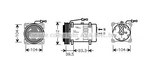 AVA QUALITY COOLING REAK072 Компресор, кондиціонер