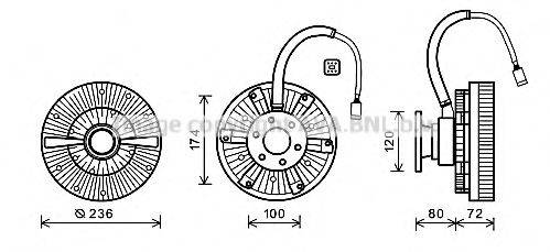 AVA QUALITY COOLING REC101 Зчеплення, вентилятор радіатора