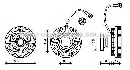 AVA QUALITY COOLING REC102 Зчеплення, вентилятор радіатора