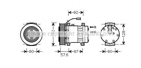 AVA QUALITY COOLING REK078 Компресор, кондиціонер