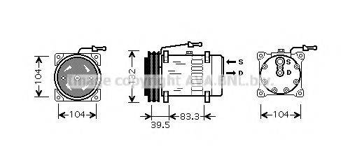 AVA QUALITY COOLING REK084 Компресор, кондиціонер