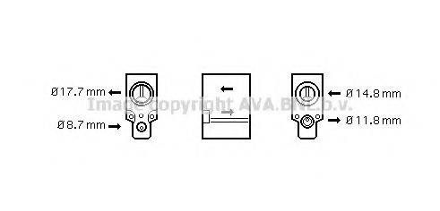 AVA QUALITY COOLING RT1335 Розширювальний клапан, кондиціонер