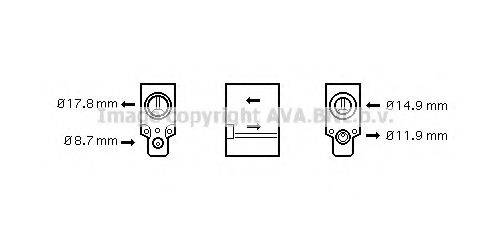 AVA QUALITY COOLING RT1336 Розширювальний клапан, кондиціонер