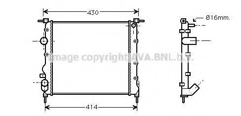 AVA QUALITY COOLING RT2261 Радіатор, охолодження двигуна