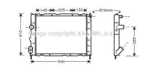 AVA QUALITY COOLING RT2268 Радіатор, охолодження двигуна