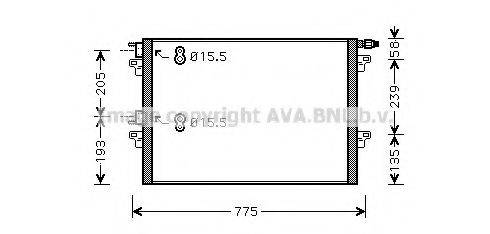 AVA QUALITY COOLING RT5382 Конденсатор, кондиціонер