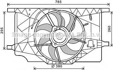 AVA QUALITY COOLING RT7547 Вентилятор, охолодження двигуна