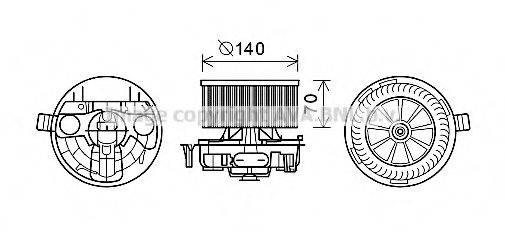 AVA QUALITY COOLING RT8570 Електродвигун, вентиляція салону