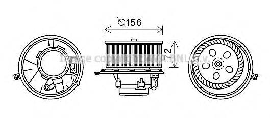 AVA QUALITY COOLING RT8581 Електродвигун, вентиляція салону