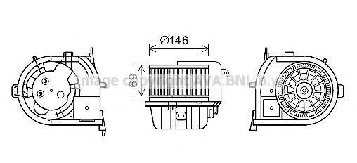 AVA QUALITY COOLING RT8592 Електродвигун, вентиляція салону