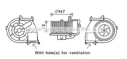 AVA QUALITY COOLING RT8593 Електродвигун, вентиляція салону