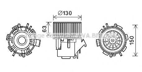 AVA QUALITY COOLING RT8599 Електродвигун, вентиляція салону