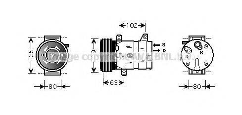 AVA QUALITY COOLING RTAK440 Компресор, кондиціонер