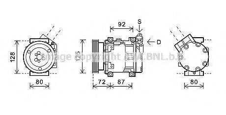 AVA QUALITY COOLING RTAK468 Компресор, кондиціонер