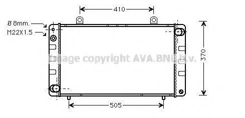 AVA QUALITY COOLING SB2002 Радіатор, охолодження двигуна