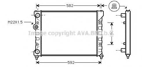 AVA QUALITY COOLING ST2035 Радіатор, охолодження двигуна