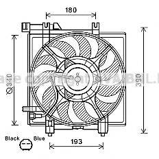 AVA QUALITY COOLING SU7516 Вентилятор, охолодження двигуна