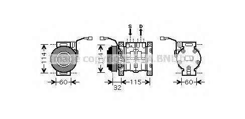 AVA QUALITY COOLING SZK110 Компресор, кондиціонер