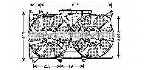 AVA QUALITY COOLING TO7535 Вентилятор, охолодження двигуна