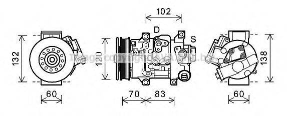 AVA QUALITY COOLING TOAK627 Компресор, кондиціонер