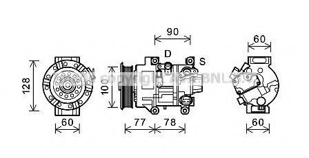 AVA QUALITY COOLING TOK584 Компресор, кондиціонер