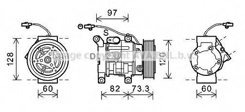 AVA QUALITY COOLING TOK625 Компресор, кондиціонер