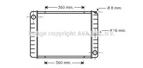 AVA QUALITY COOLING VO2038 Радіатор, охолодження двигуна