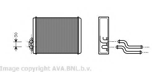 AVA QUALITY COOLING VO6084 Теплообмінник, опалення салону