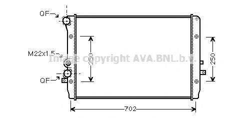 AVA QUALITY COOLING VW2193 Радіатор, охолодження двигуна