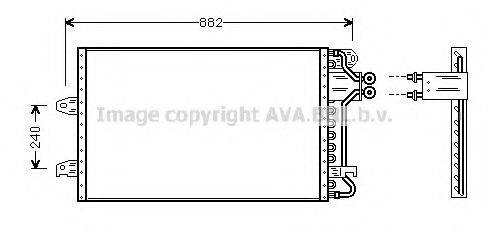 AVA QUALITY COOLING VW5140 Конденсатор, кондиціонер